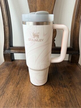 Stanley Pink Marble 30oz Travel Mug with Handle